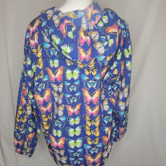 VNTG Butterfly Wind Breaker Hoody w/ Pockets! size XXL - Picture 6 of 11